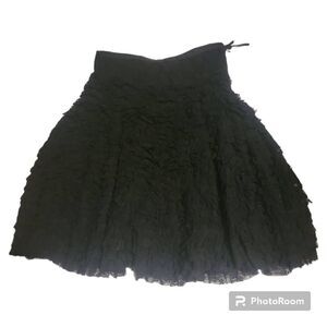 MNG Suit Black Layered Polyester Skirt Size XS